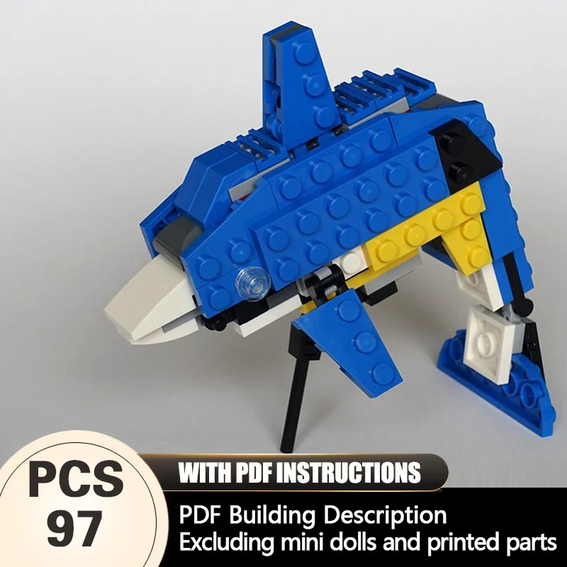 

Creators Animal Series Model MOC Building Bricks Delphinidae Modular Technology Gifts Holiday Assemble Children Toys Suit