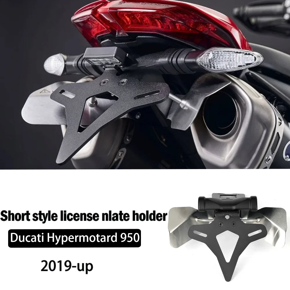 motorcycles Accessories Short Rear Stock License Plate Holder Tailstock Frame Bracket Kit For Ducati Hypermotard 950 2019-UP