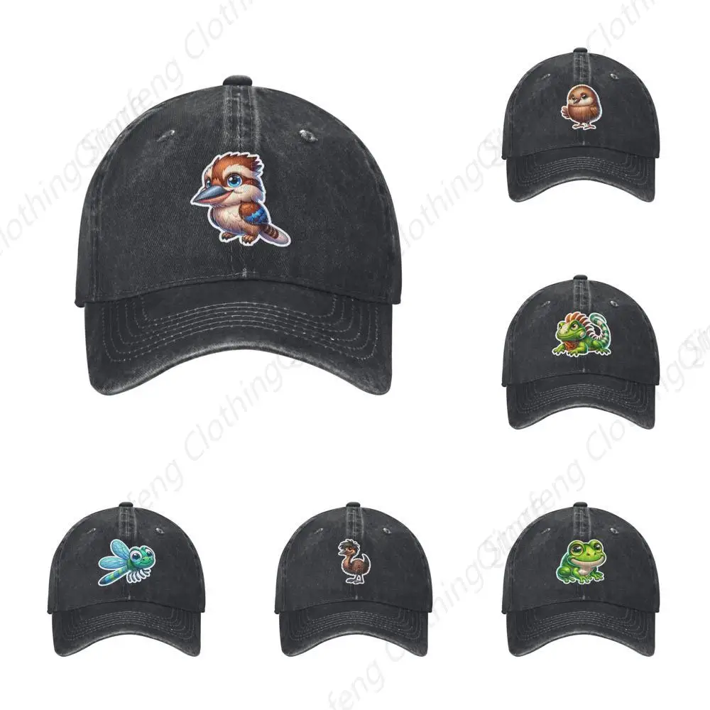 

Funny Kookaburra Stickers Baseball Cap Golf Hat Dad Hat Vintage Cotton Washed Baseball Caps for Women Man