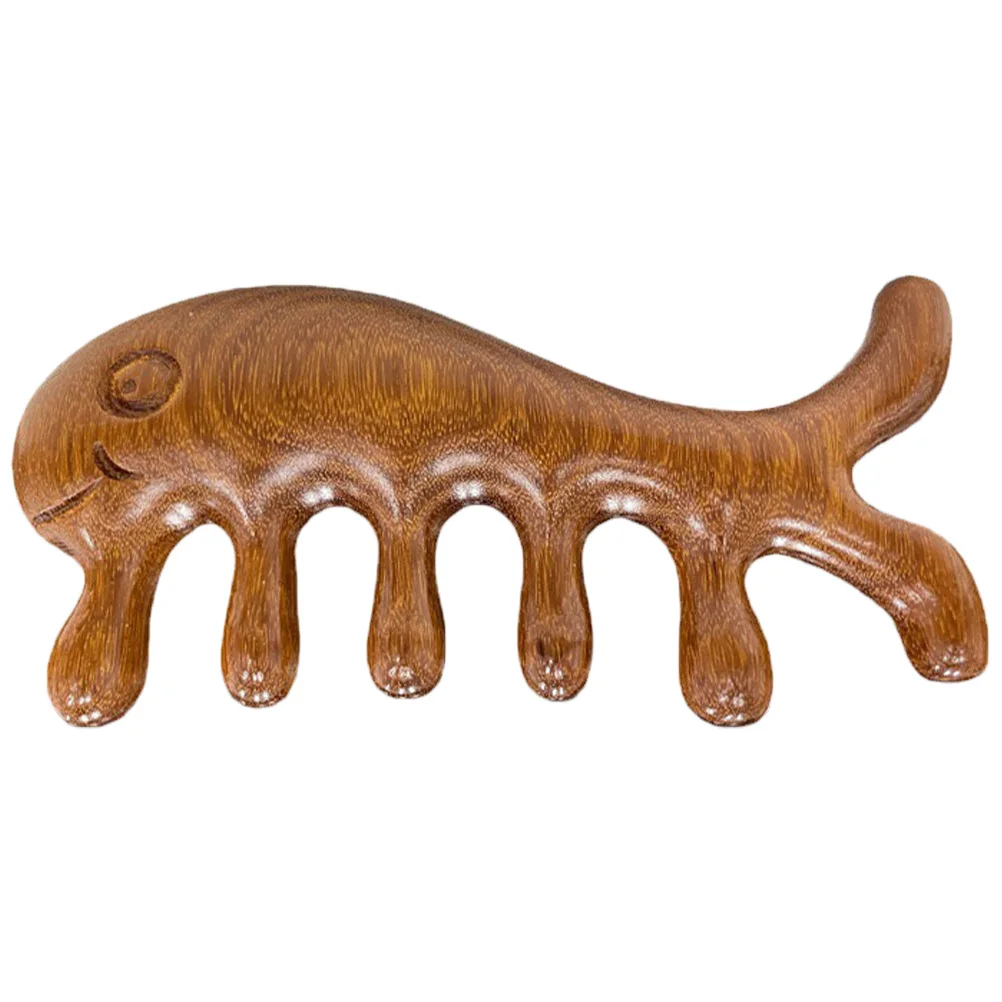 

Wooden Wide Tooth Comb Massage Scalp Hair Pick Detangler Comb for Men Women Comfortable Grip Portable Daily Use