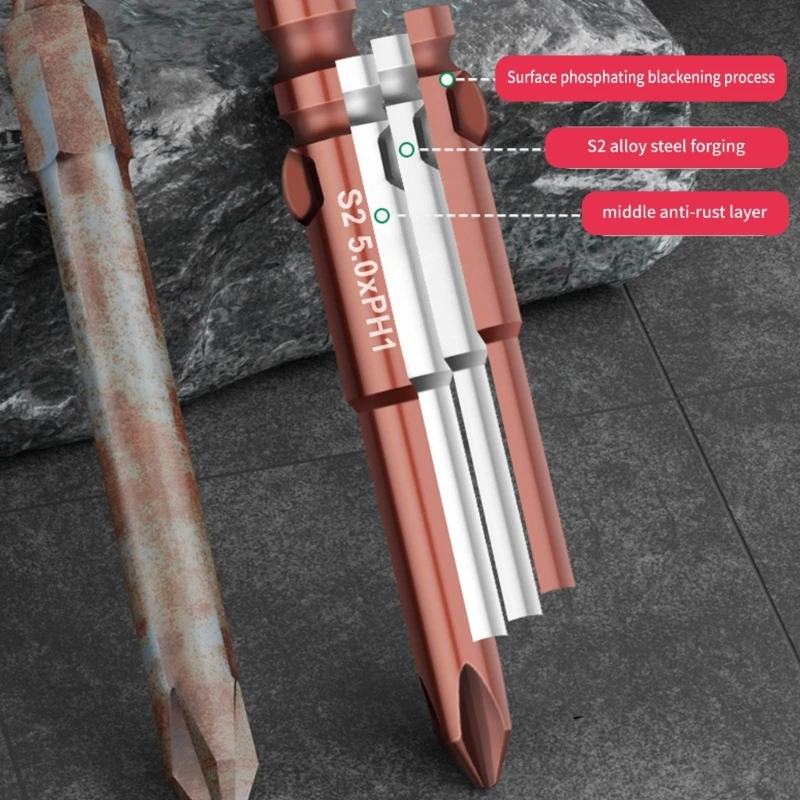 Crossing Impacts Screwdriver Bit for Impacts Driver Electric Manual Screwdriver Bit 517A