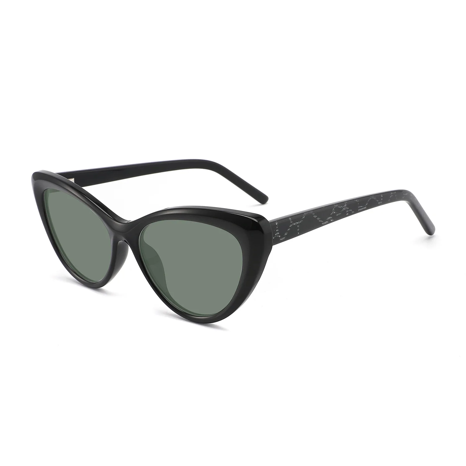 

Europe and America Women's Sunglasses Handmade Acetate Glasses Frame Elegant Cat Eye for Ladies Polarized UV400 Sunglasses