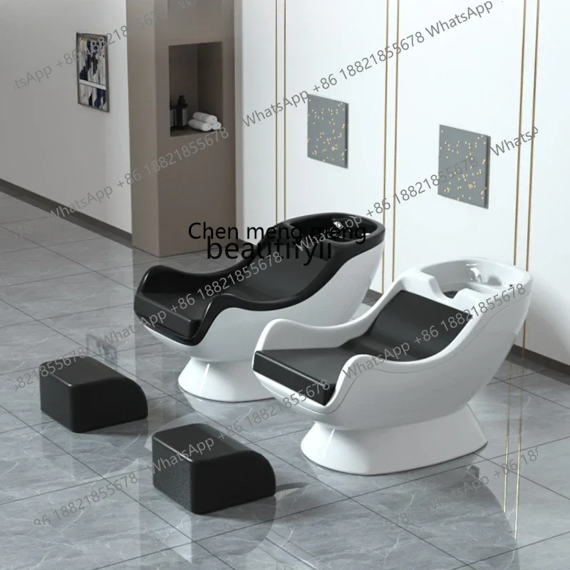 

X Semi-Lying Barber Shop Shampoo Chair High-End Hair Salon Flushing Bed European Simple Hair Salon
