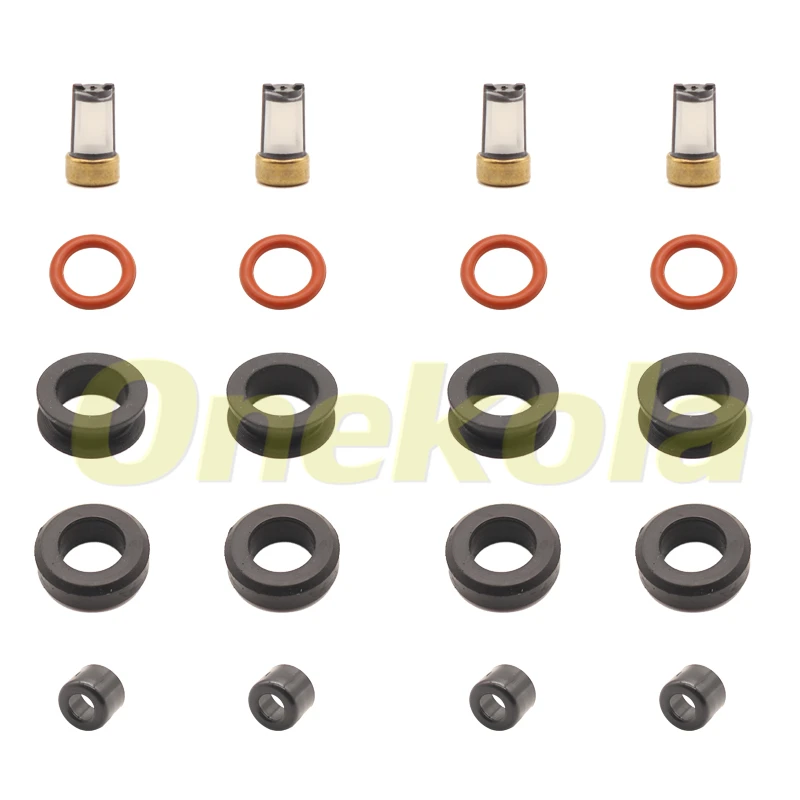 Fuel Injector Service Repair Kit Filters Orings Seals Grommets for Subaru WRX / STI 16611-AA720 2.5L 842-12341