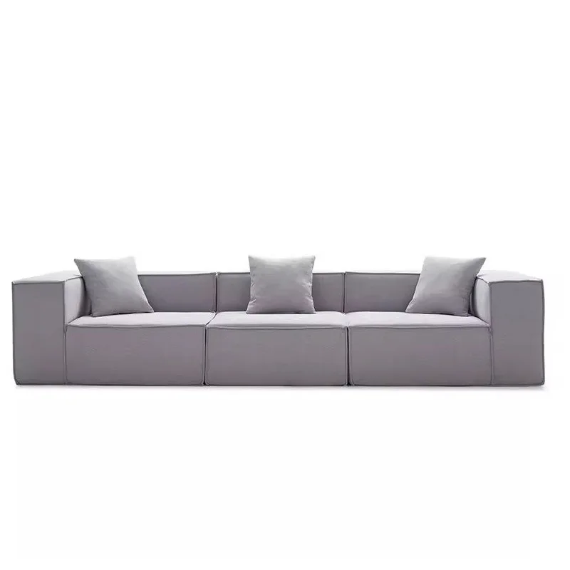 

linen fabric sofa modern home leisure living room bedroom straight small apartment
