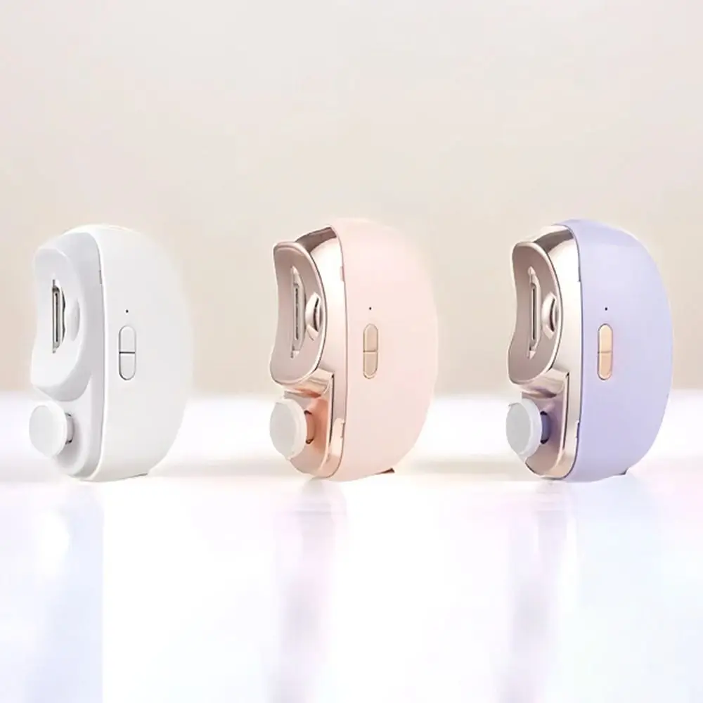 2 في 1 مقص أظافر كهربائي مزدوج الرأس 2 سرعة طاحونة مانيكير القاطع عديم الصوت آمنة التلقائي تلميع الأظافر المتقلب