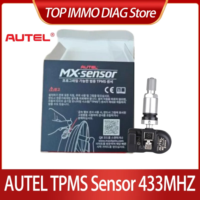 Autel MX Sensor 433Mhz Programmable Universal Interchangeable TPMS Sensor Metal Valve Tire Pessure Monitor TS508WF TS608 ITS600