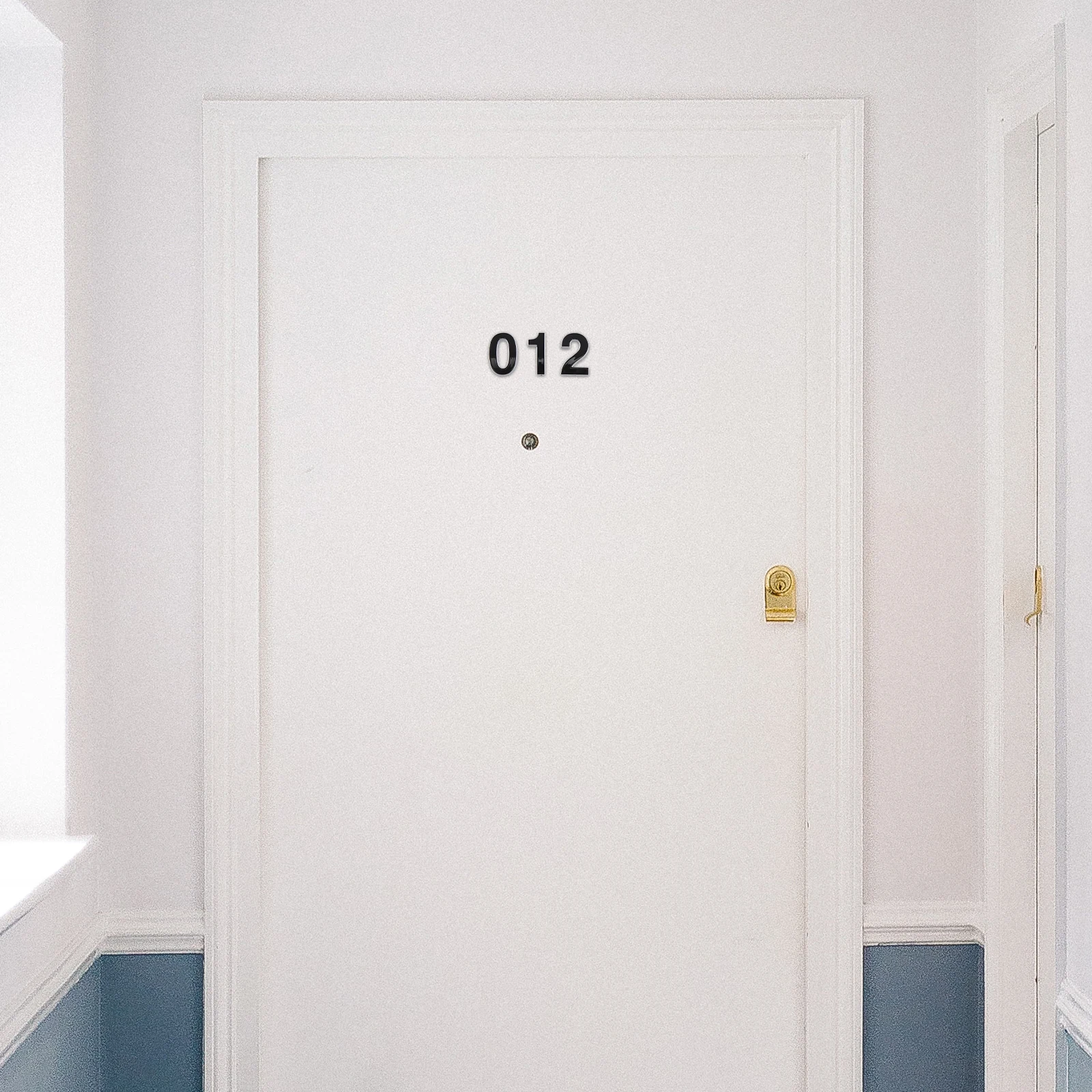 

Self-adhesive Digital Signboard Door Numbers Mailbox Clock Accessory Durable ABS Install Apartment Hotel Decoration