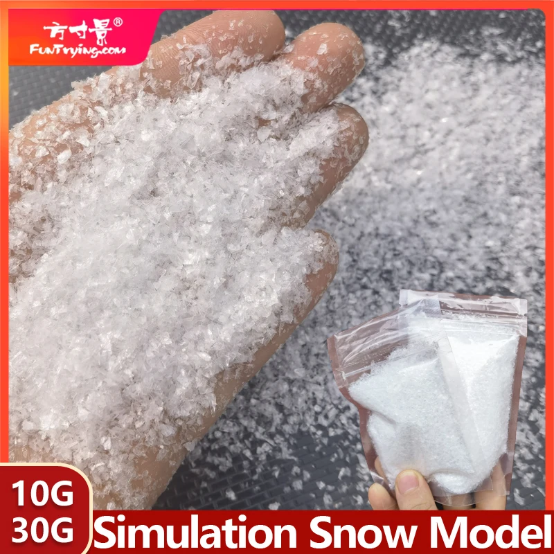 10G/30g Model Snow for Diorama Garden Making Material Railway Layout Train/Railroad Layout Material Powder Pulp