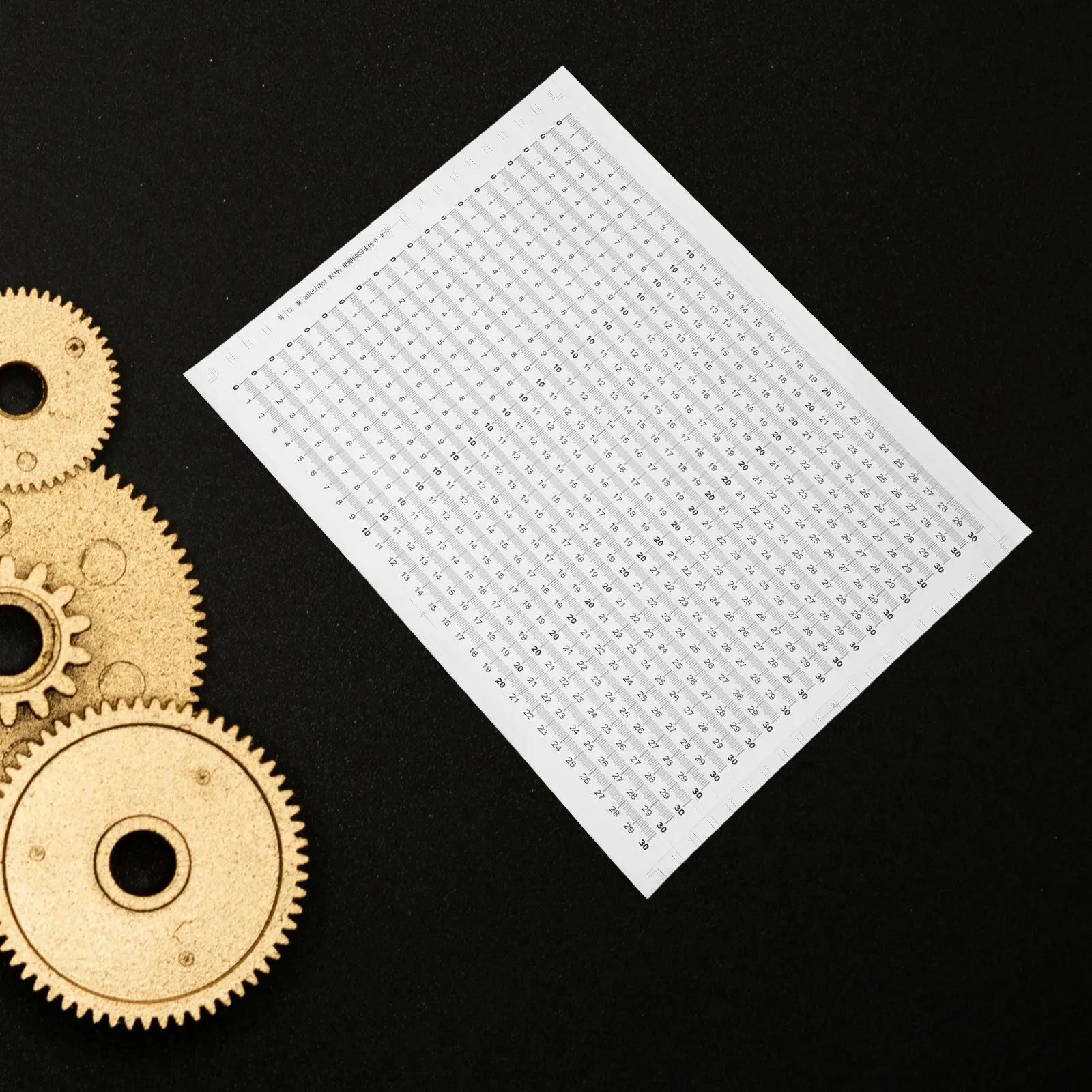 20Pcs Measuring Ruler Stickers Self-Adhesive Scale Ruler Tape Measure Sticker for Crafting Engineering Learning DIY Projects