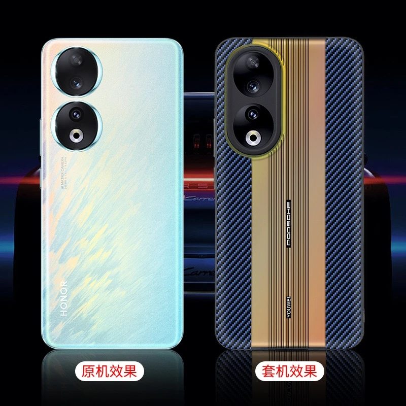 Case For Honor 90 Case Laser Gradient Colour Phone Back Cover For Honor 90 5G Honor90 Slim Thin Hard Shell Shockproof Bumper