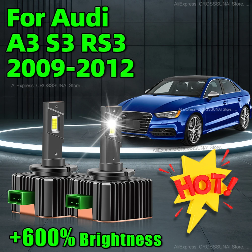 LED Headlights Canbus 30000LM D3S Auto Bulbs CSP Car Lamp For Audi A3 S3 RS3 2009 2010 2011 2012