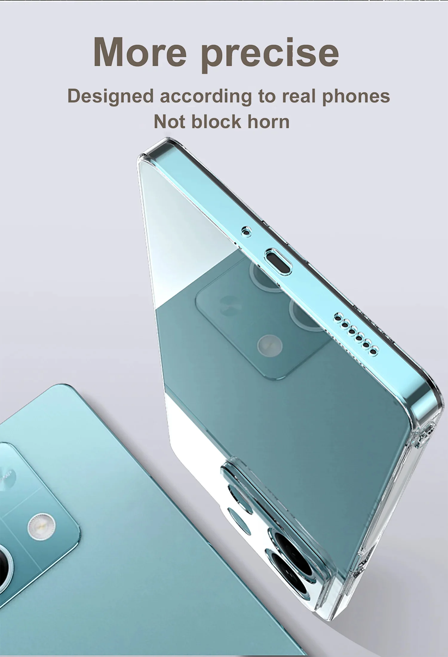 Transparente Silikon-Softhülle für Xiaomi Redmi Note 13 Pro Plus, ultradünn, transparent, TPU-Stoßstange für Redmi Note 13 Pro 4G 5G – Detail 6