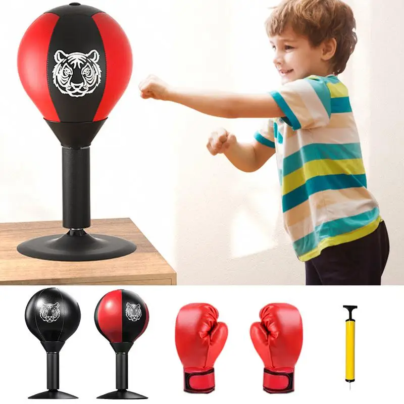 Desktop Punching Bag Ball With Suction Cup Table Boxing Exercising Children Speed Tool Stress Ball Adult Training Boxing Fun Toy