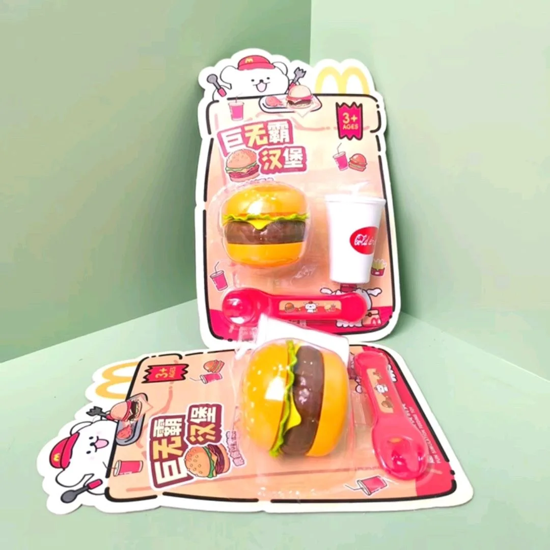 جديد محاكاة همبرغر تغذية مجموعة ألعاب الوالدين والطفل الألعاب التفاعلية الفتيات لعب منزل لعبة تغذية الضغط تململ