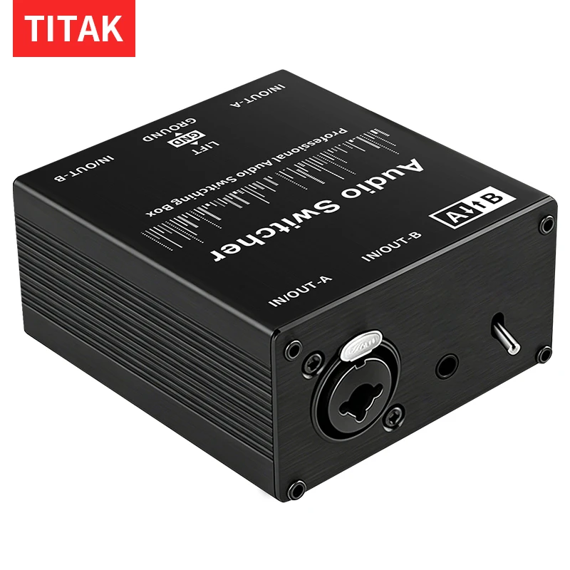 HIFI Audio Signal Switching Selector XLR 3.5mm 2 in 1 Out 1 in 2 Out for Mixer Decoder Amp Active Speakers System