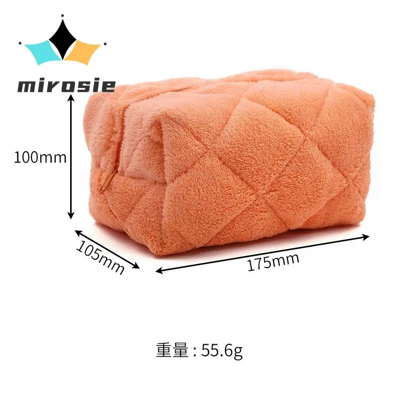 MIROSIE Towel Fabric Cosmetic Stitched Large Capacity  Travel Toiletry Bag Cosmetic and Skincare Storage Bag for Makeup Skincare