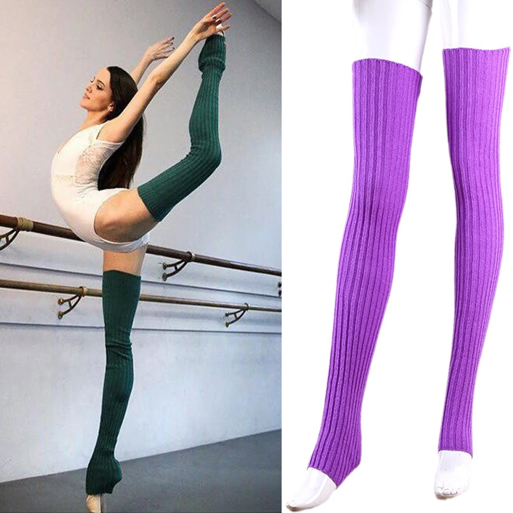 Ankle Stretch Knitted Thigh High Over Knee Long Yoga Sock Jk Uniform Leggings Women Winter Warm Korean Lolita Leg Warmers Covers