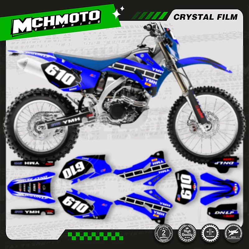 

MCHMFG Custom Team мотоциклетная графика наклейки наборы для YAMAHA WRF250 2007-2014 WRF450 2007-2011 номер имя на заказ