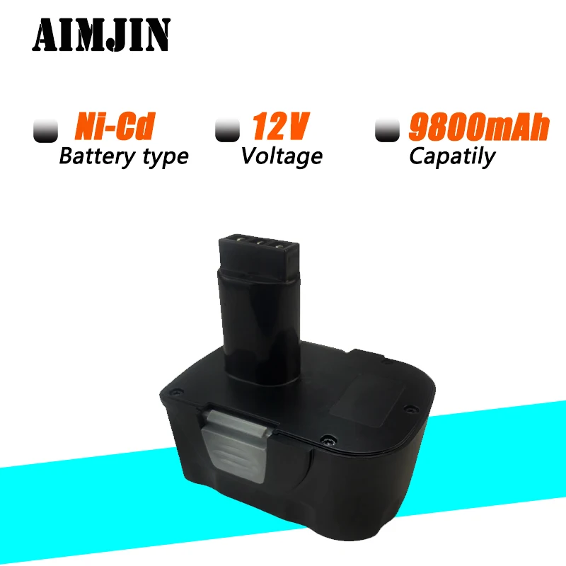 12V 9800mAh Ni-CD Ni-MHScrewdriver Replacement Rechargeable Battery for Interskol DA-18ER Power Tool Cordless Drill H18