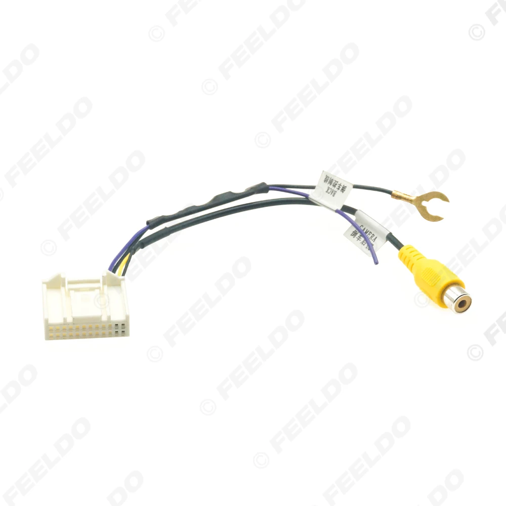 5Pcs Car 24pin Reverse Camera Video Input Adapter Wiring Cable Use For For Toyota Original Auto Reverse Camera