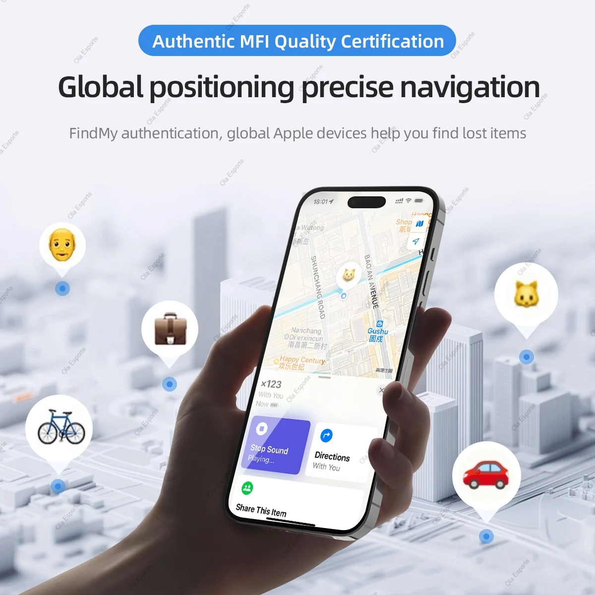 Airtags GPS Tracker Phone APP البحث مع إنذار في الوقت الحقيقي موقع الأطفال/الحيوانات الأليفة تحديد المواقع المقتفي مكتشف ذكي لنظام أندرويد/iOS #6