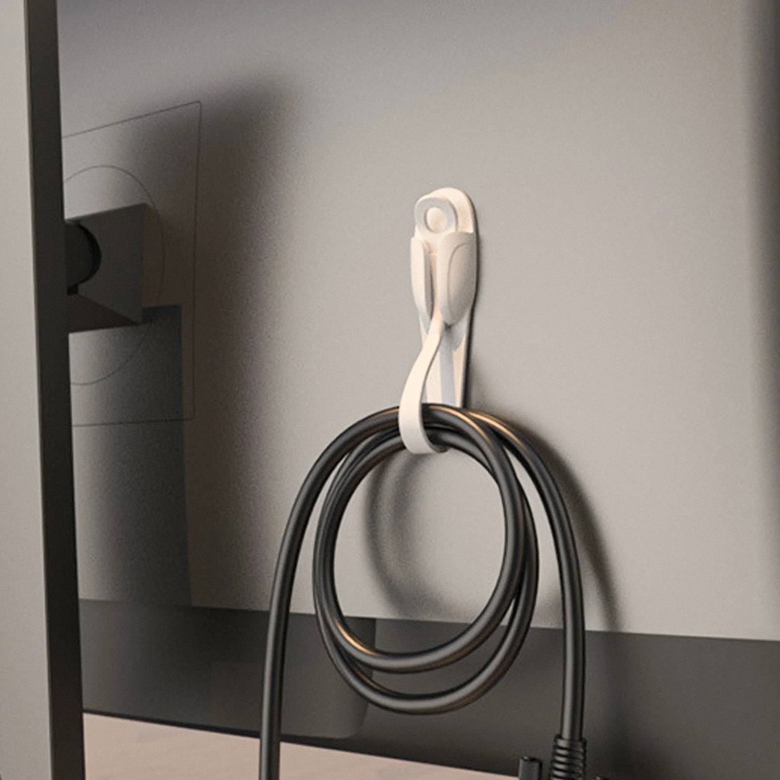 

12pcs Organizers For Appliances Kitchen Cable Management Holder, Silicone Winder Wrap, Appliance Cord Keeper Stick On,