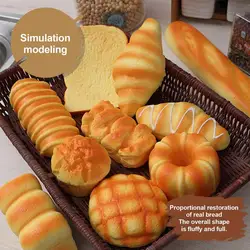 Creative Squishy Food Kids Fidget Toy Simulation Bread Toast Donuts Slow Rising Squeeze Stress Relief Toys Spoof Tease People