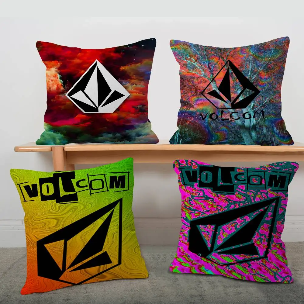 V-Volcoms LOGO Pillowcase toon Gift Cushion Cover Bedroom Home Sofa Chair Seat Decor pillow case