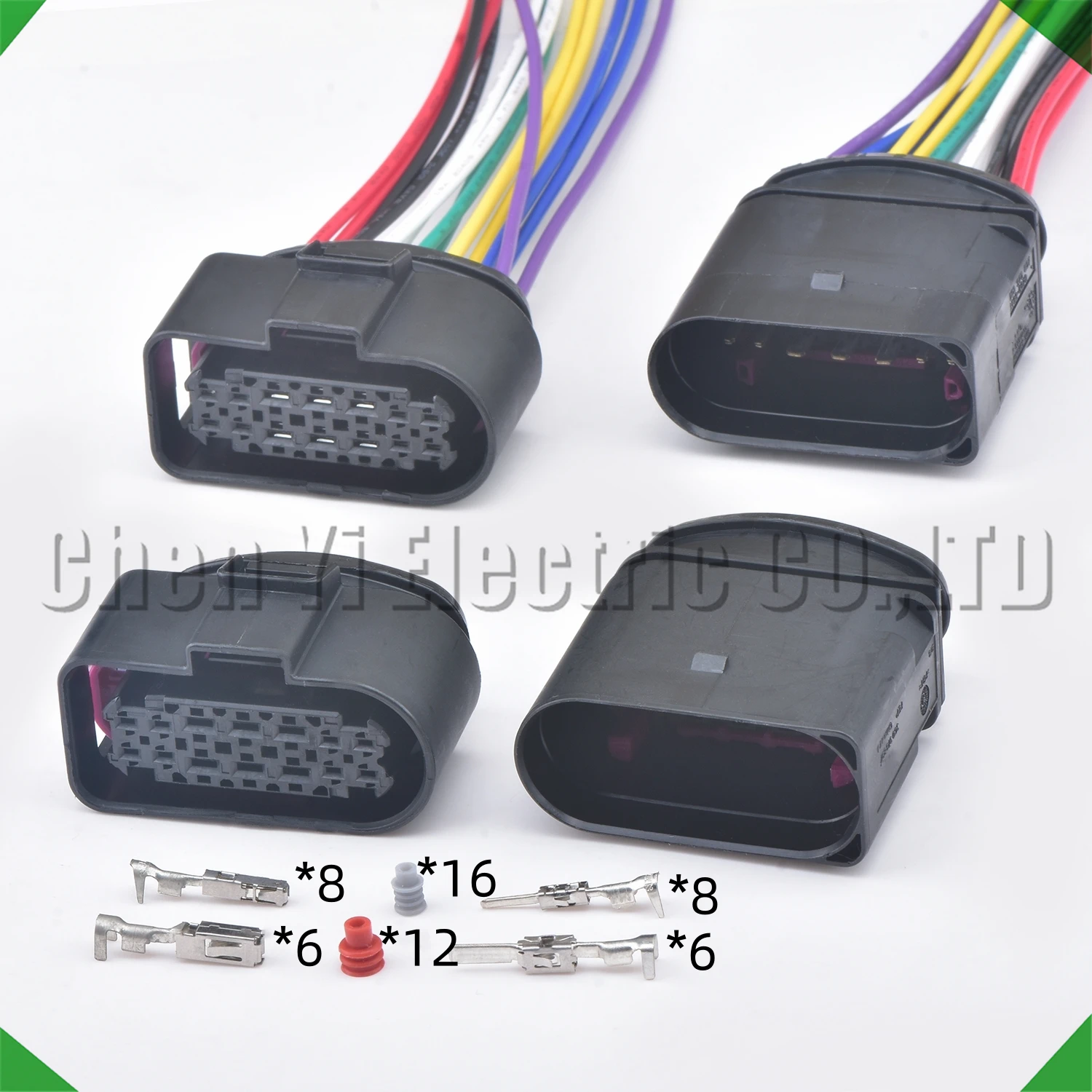 

14 Pin Automotive Connectors Xenon LED Front left and right headlights Wire harness Plug 3C0973737 3C0973837 For VW Audi Porsche