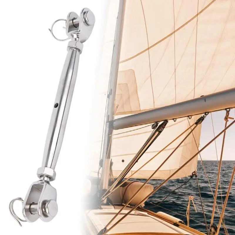 Pack of 2 Steel Closed Body Turnbuckles Strength Corrosion Resistance for Precise Adjustment 5/6/8/10/12/14mm Jaw M4YD