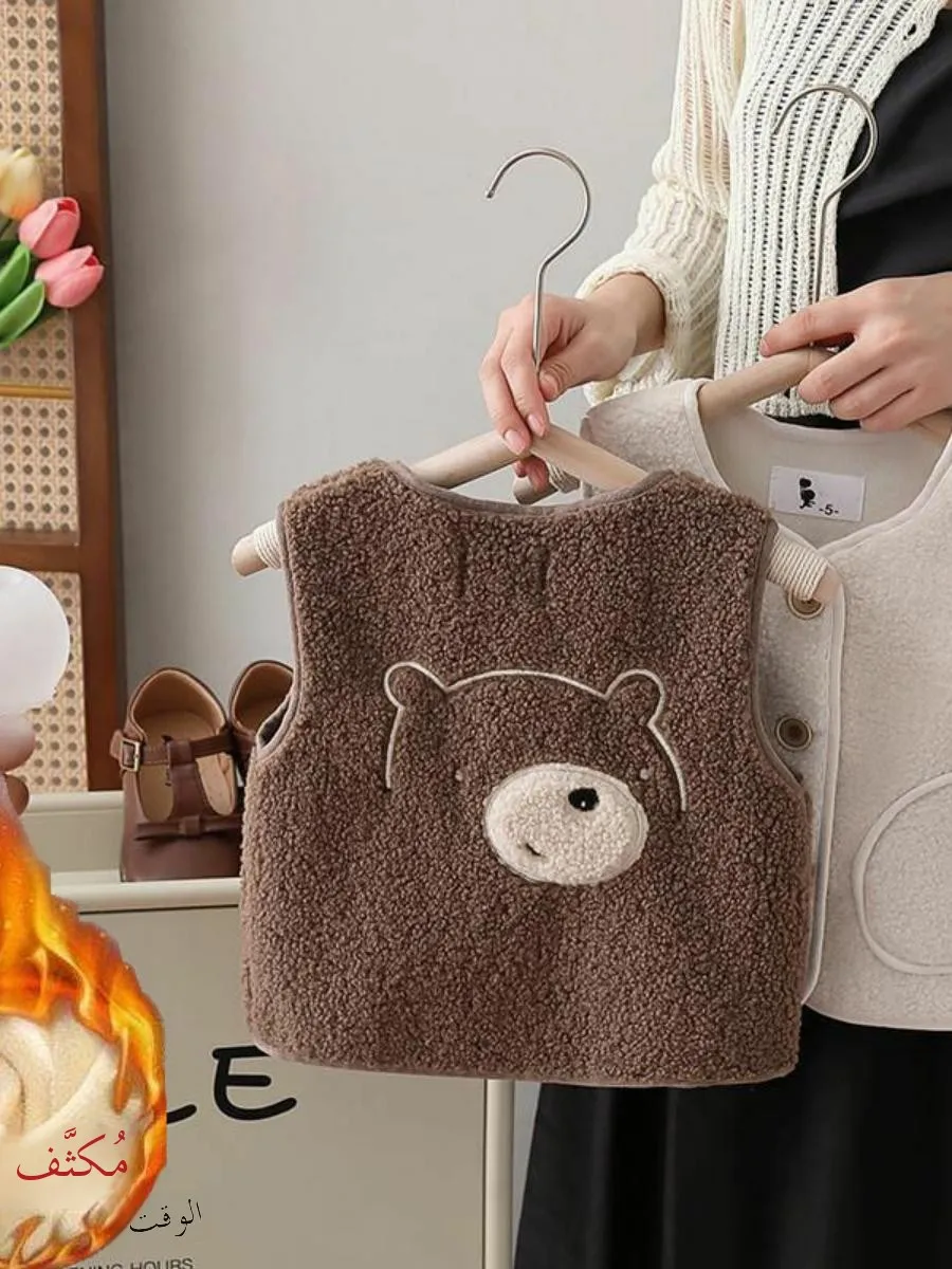 

Теплый детский жилет на флисовой подкладке, унисекс, осенне-зимний, новый стиль, детская одежда, шерстяной жилет для мальчиков и девочек, топ