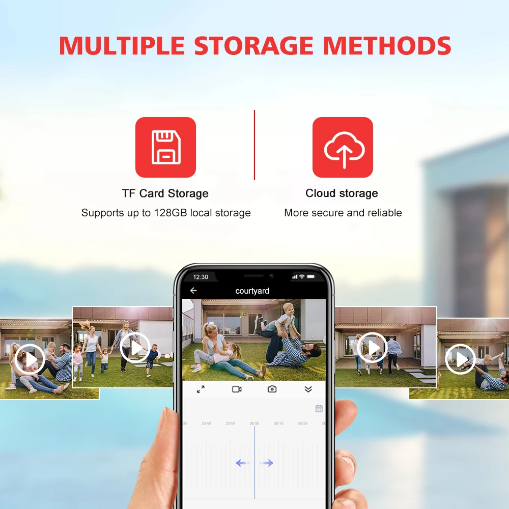 Imagem -06 - Câmera ip do Painel Solar ao ar Livre 2mp Ptz com Bateria Recarregável Detecção de Movimento Pir Áudio 100 Wireless Security Câmera