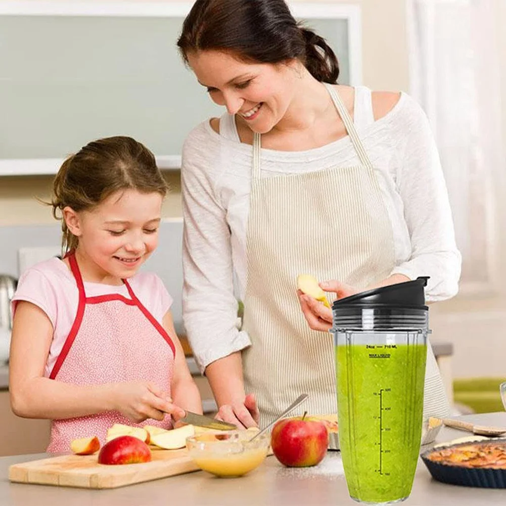 

AB35-Blender Cup Replacement For Nutri Ninja Blender Cup, Blender Replacement Parts, Blender Parts (24 Oz/710 Ml)