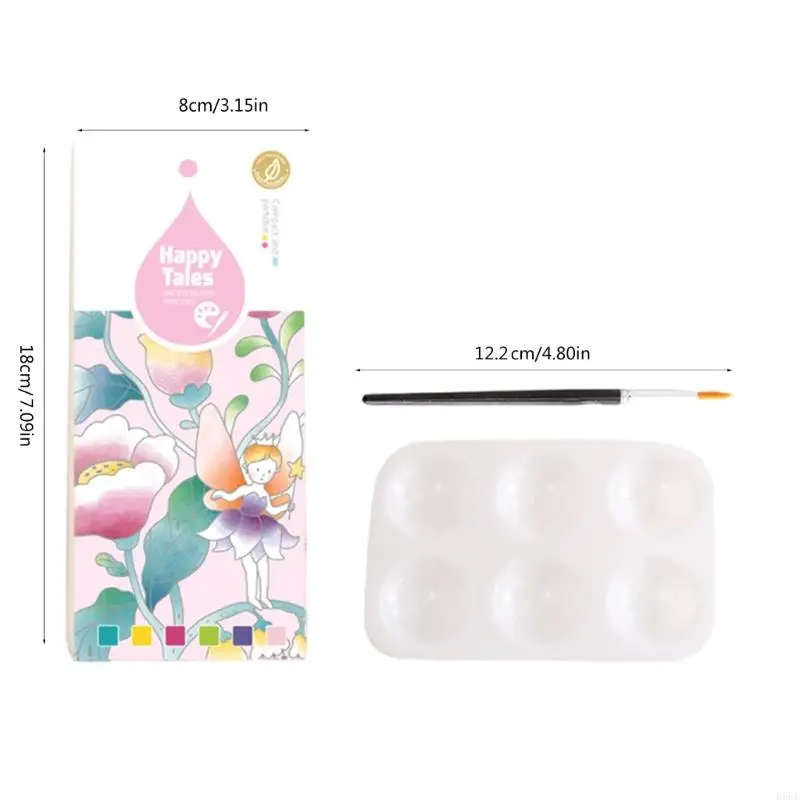 E65E WaterColor Coloring Art Craft Draw Draw Set WaterColor Book Color Paint Set con pennello per bambino