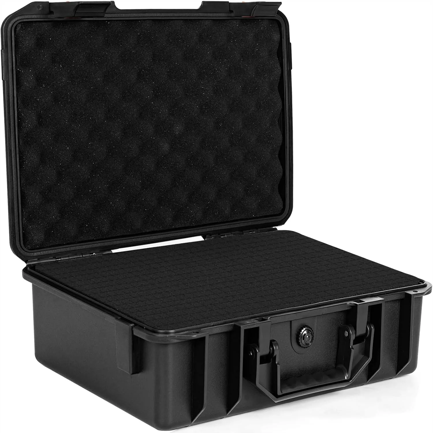 

16 inch Hard Carrying Case, Shockproof Storage Box with Customizable Foam for Microphone, Camera, Electronics