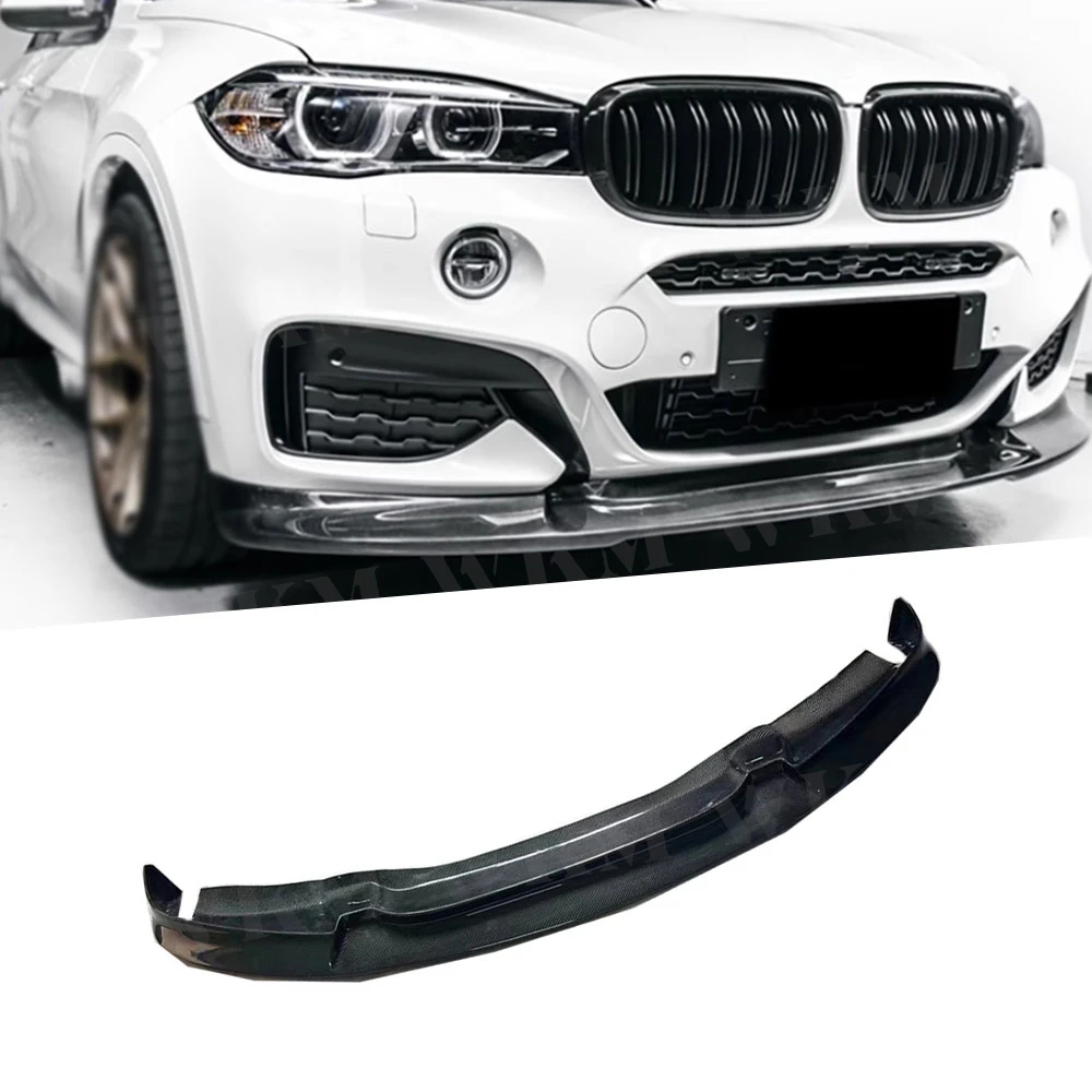 

For BMW X6 F16 Sport Carbon Fiber Front Bumper Chin Protector Spoiler Lip 2014 2015 2016 2017 2018 Front Bumper Protection FRP