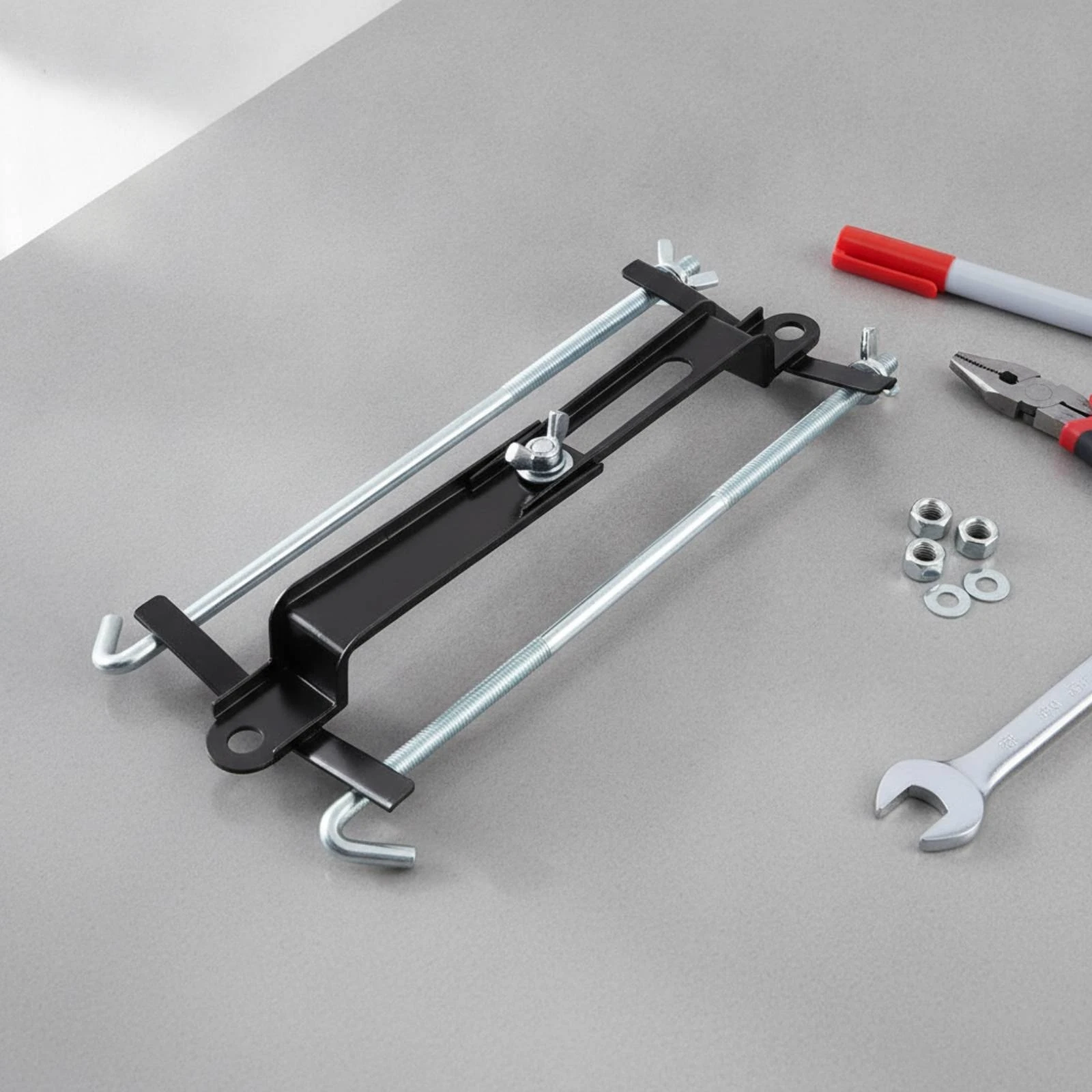 Battery Hold-down Bracket Stable Battery Bracket with Wing-Nuts Hardware Heavy-Duty Universal for Mechanics, Garage Repairs