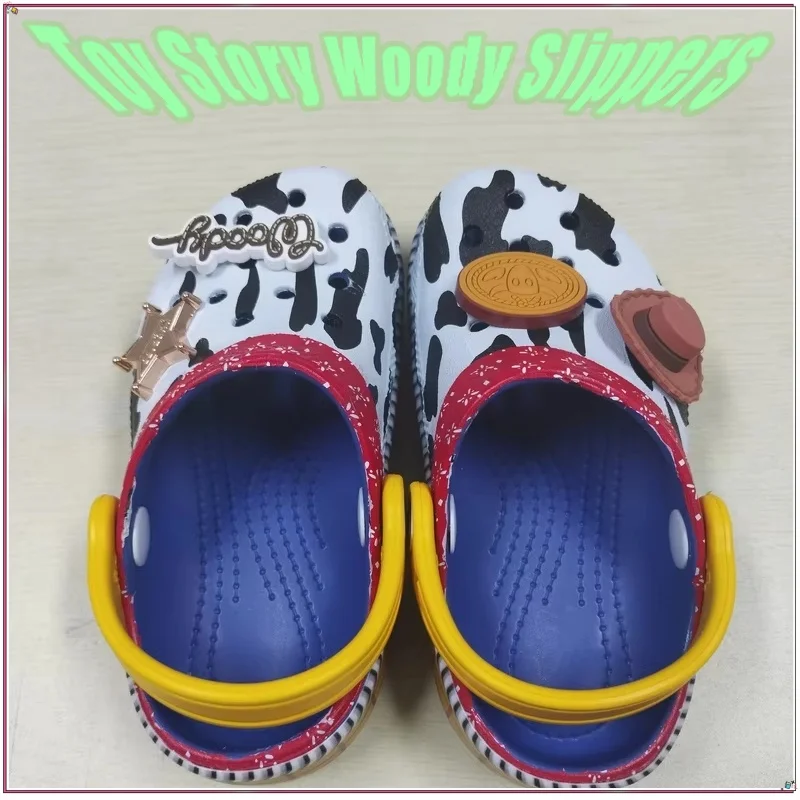 

Toy Story Woody Cartoon Print Children's Sandals Summer Outdoor Leisure Beach Shoes Anti-Slip Wear-Resistant Slippers for Kids