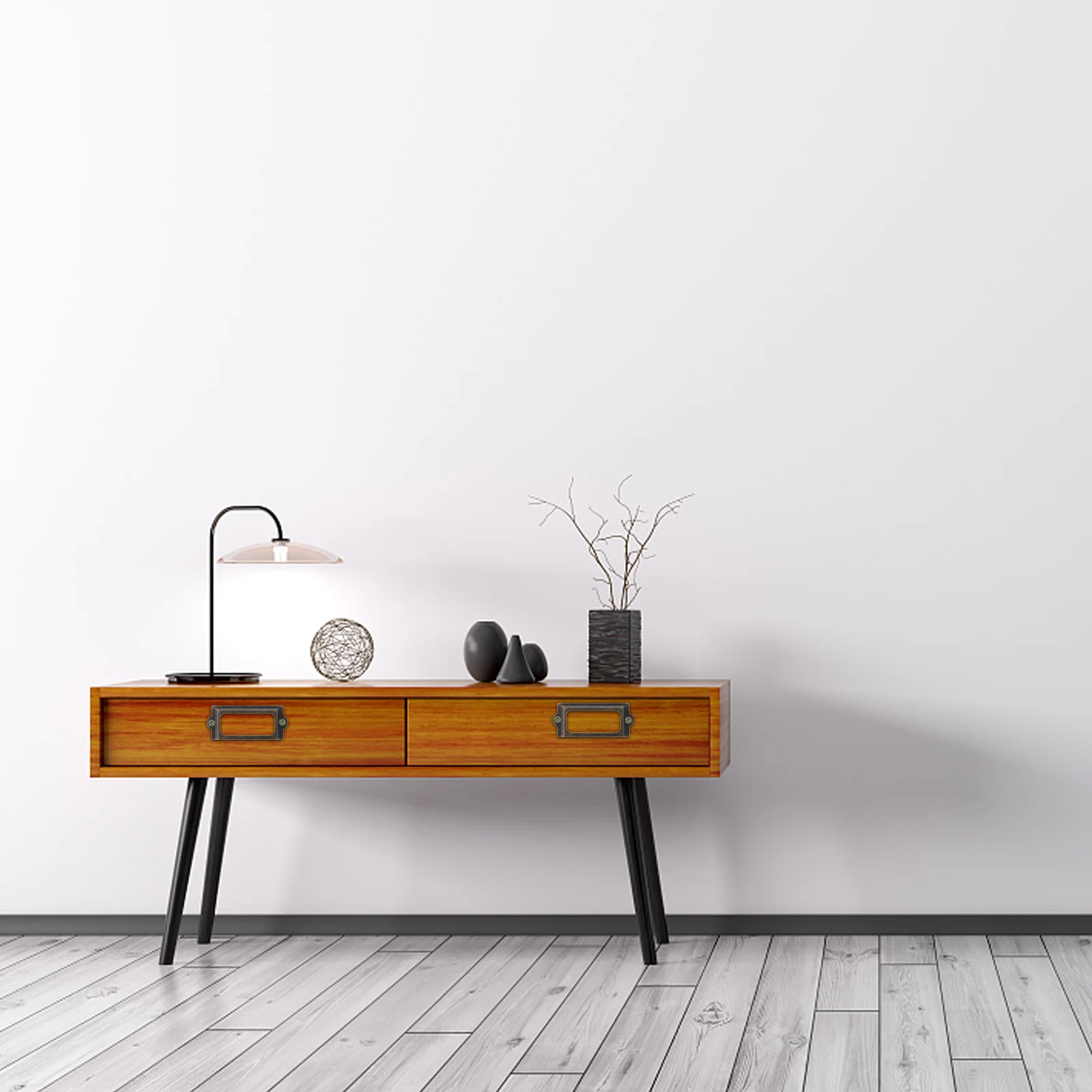 

30Pcs Iron Frame Pull Accessory Drawer Label Holder for Cabinet Jewelry Box Organizer Vintage Style Easy Install