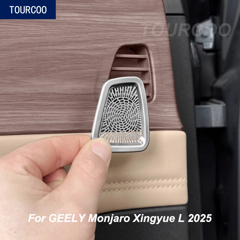 

For GEELY Monjaro Xingyue L 21-25 Door Panel loudspeaker Covers Stainless Steel Protective Cover Stickers Interior Styling Strip