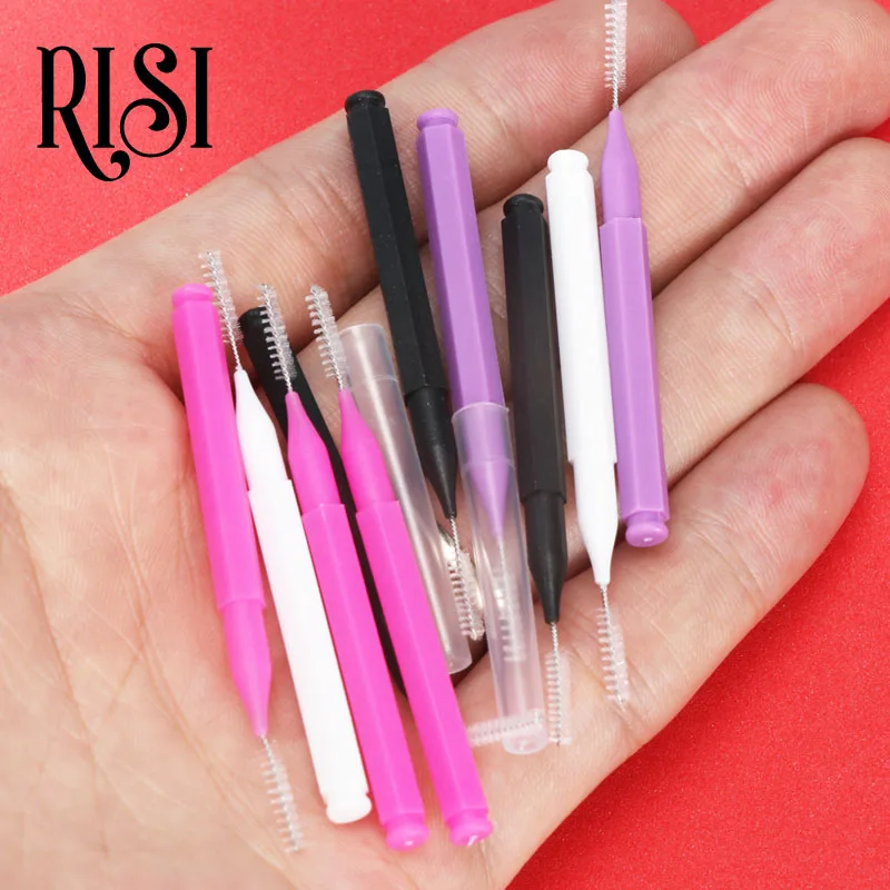 Gratis RISI Brow Lamineren Gereedschap Mini Brow Brush Brow Lift Brush Lamineren 10 stks/zak Wegwerp Brow Lamineren Borstel