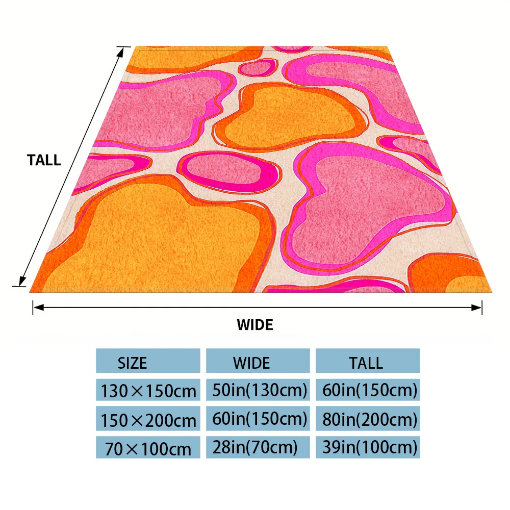 Pink Abstract Blob Winter And Summer DualUse Comfortable Flannel Blanket,Soft And Sticky Sofa Cover Blanket,Exquisite Gift