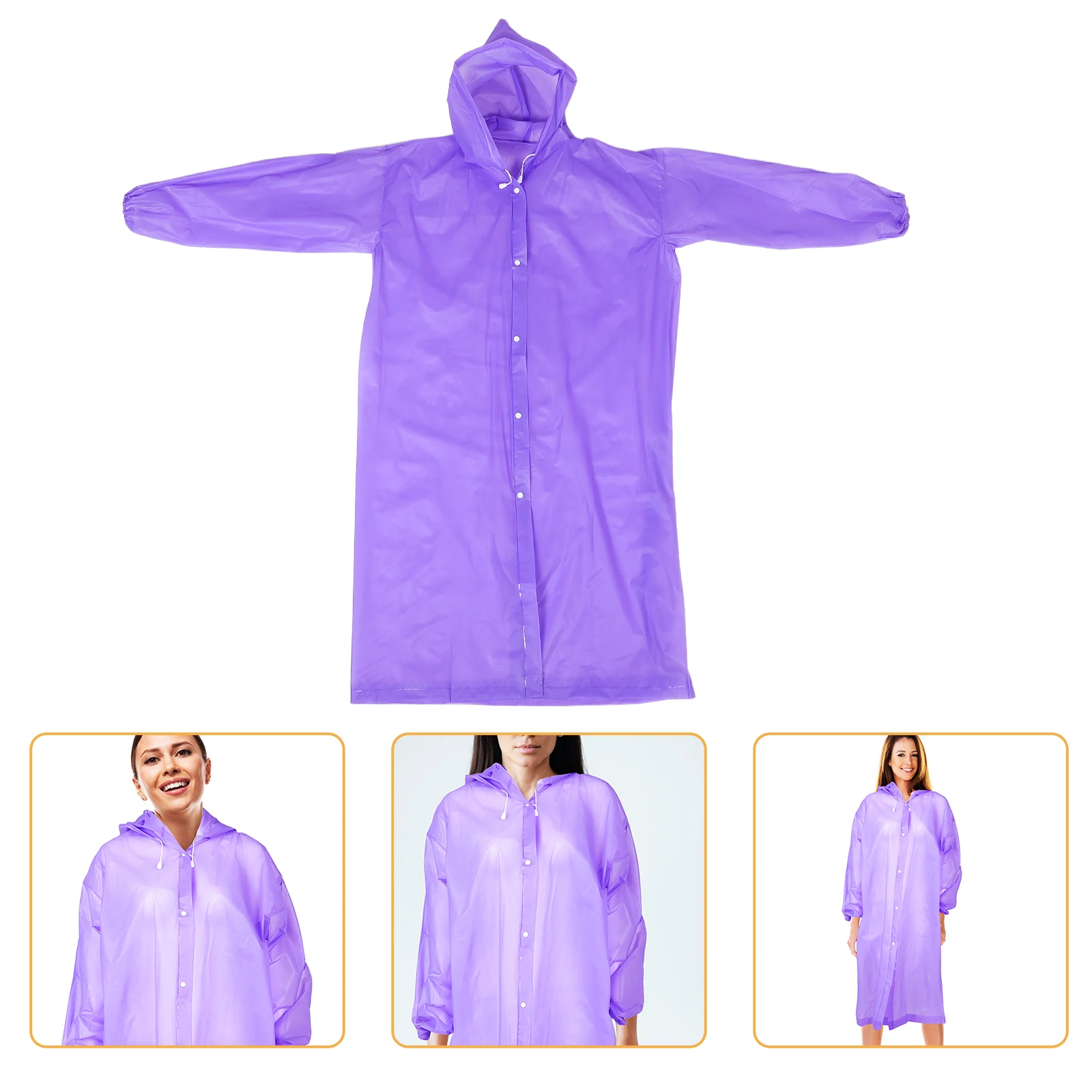 

2 Pcs Raincoat Adult Reusable Raincoats Poncho Conjoined Hiking Gear Eva Foldable for Men Jackets