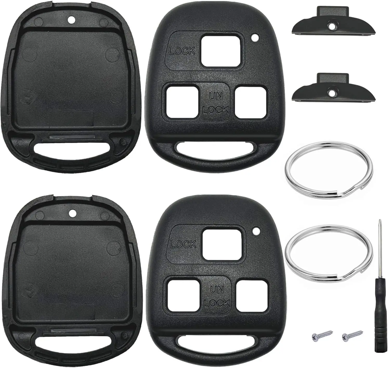 2 Pack Key Fob Shell Fits for Lexus RX350 RX330 RX300 RX400h RX450h ES300 ES330 GS300 GS400 GS430 GX470 IS300 Cover Replacement
