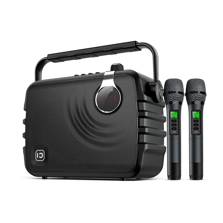 70W Portable Karaoke System Machine  Treble Bass Control Bluetooth PA Karaoke Speaker with Wireless Microphone