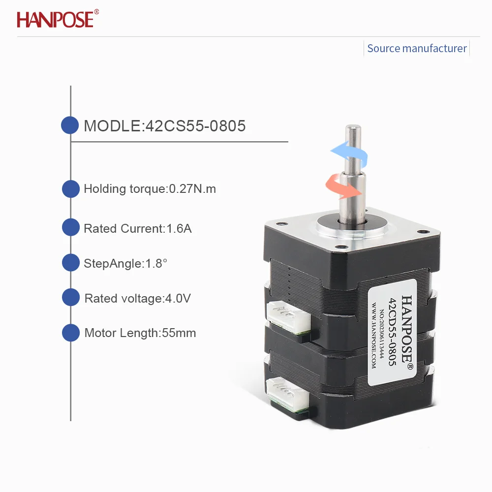 NEMA17 42CD55 stepper motor 0.27N.m 4.1A two-phase four wire 3D printing accessories motor manufacturer direct sales NEMA17