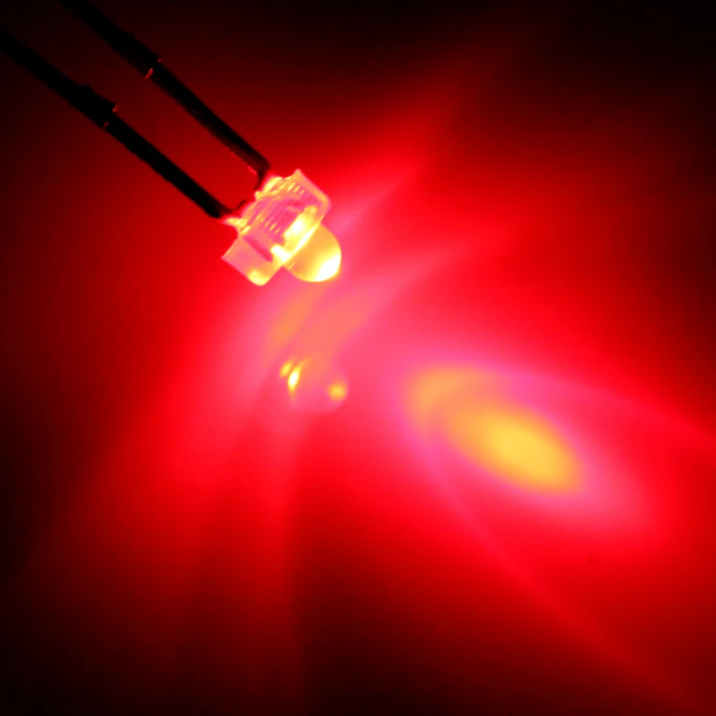 1000PCS 1.8MM Round Red Green Yellow BLUE Colloid With Colored Indicator Beads DIP LED LONG Feet