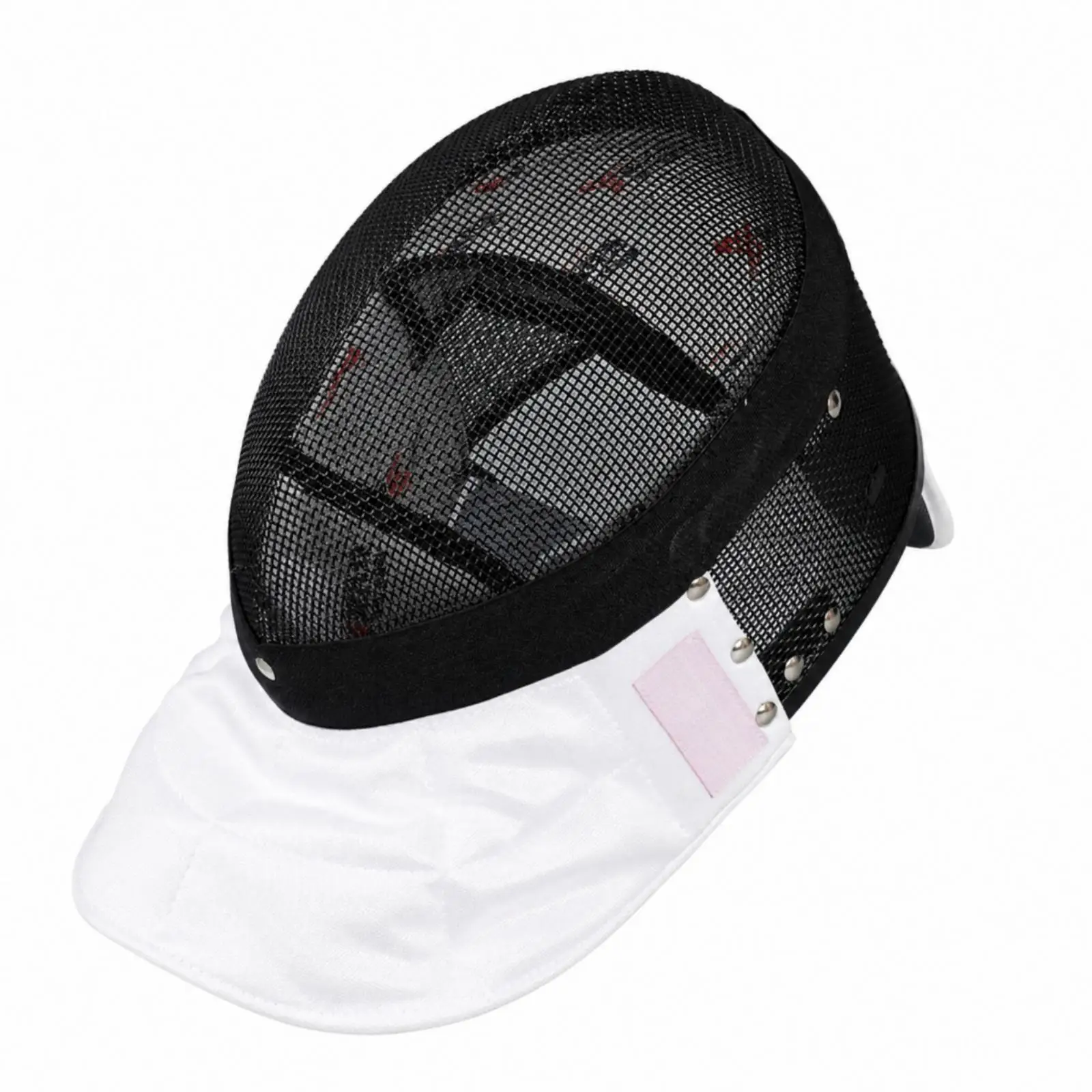 Epee Fencing Head Protector 900N Stainless Steel Mesh Face Guard with Removable Bib for Safe Practice Training and Sparring