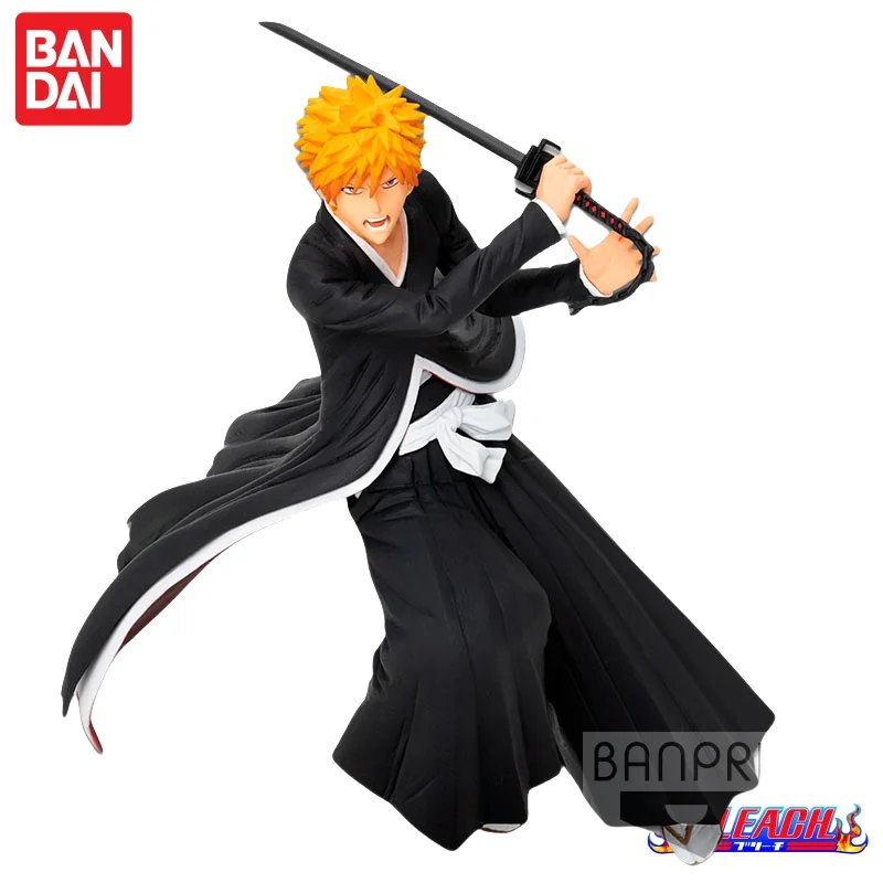 In Stock Bandai Original Banpresto Kurosaki Ichigo Bleach Model Doll Brand New Boxed Anime Action Figures Toys Action Figure